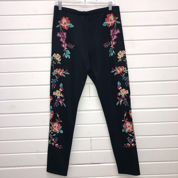 Johnny Was Pants - Johnny Was Embroidered Leggings